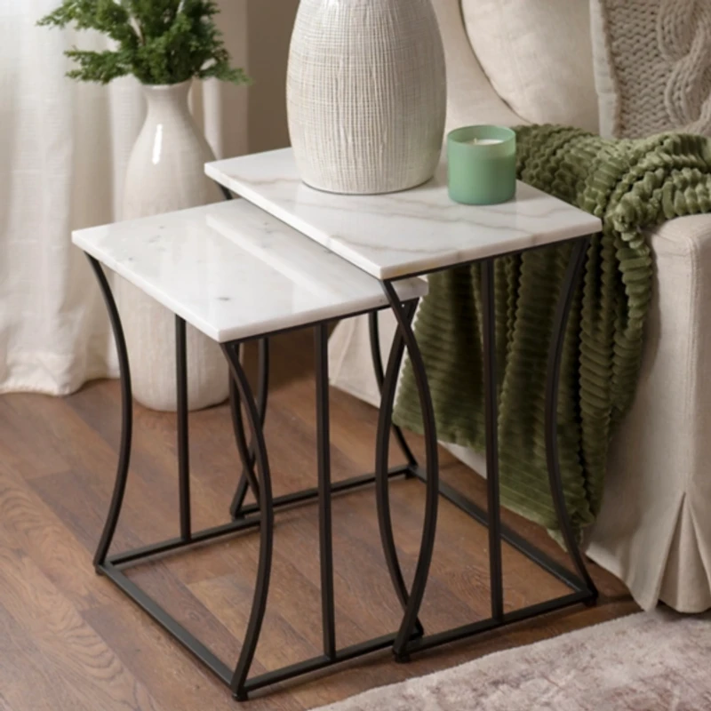 Marble Nesting Accent Tables, Set of 2