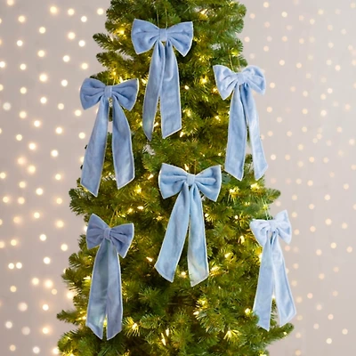 Velvet Bow 6-pc. Ornament Set