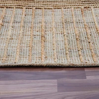 Natural Jute Striped Modern Woven Area Rug, 5x8