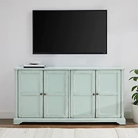 Light Blue Paneled 4-Door Sideboard