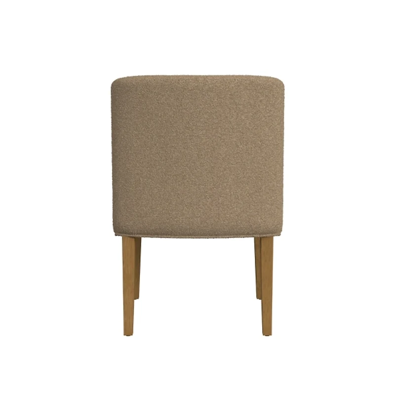 Brown Boucle Upholstered Dining Chair
