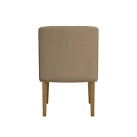 Brown Boucle Upholstered Dining Chair