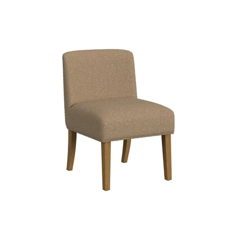 Brown Boucle Upholstered Dining Chair