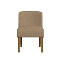 Brown Boucle Upholstered Dining Chair