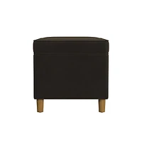Chocolate Brown Velvet Rectangle Storage Ottoman