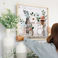 Floral Vase Table Framed Art Print