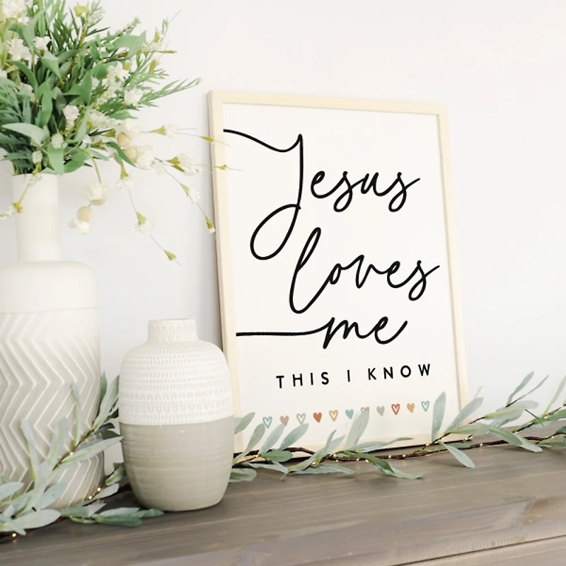 Jesus Loves Me Wood Wall Plaque