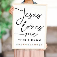 Jesus Loves Me Wood Wall Plaque