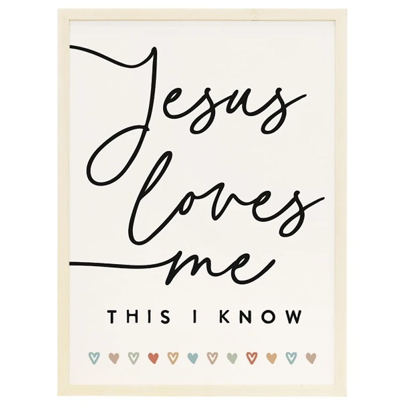 Jesus Loves Me Wood Wall Plaque