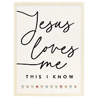 Jesus Loves Me Wood Wall Plaque