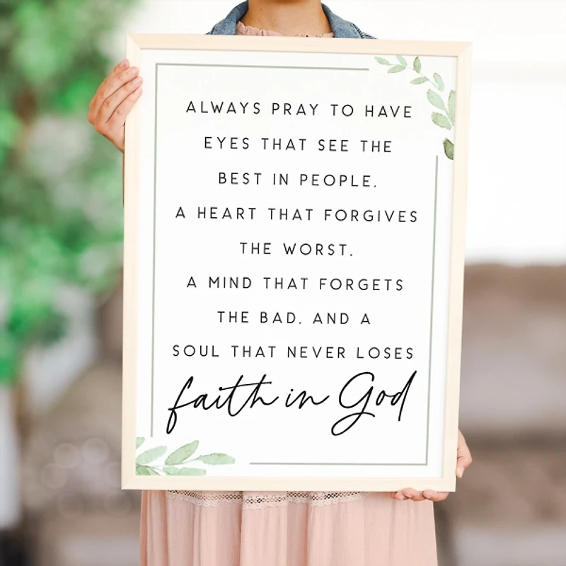 Faith in God Wood Wall Plaque