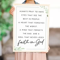 Faith in God Wood Wall Plaque