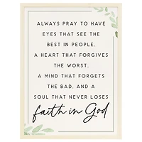 Faith in God Wood Wall Plaque