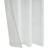 White Boucle Sheer Single Curtain Panel, 63 in.