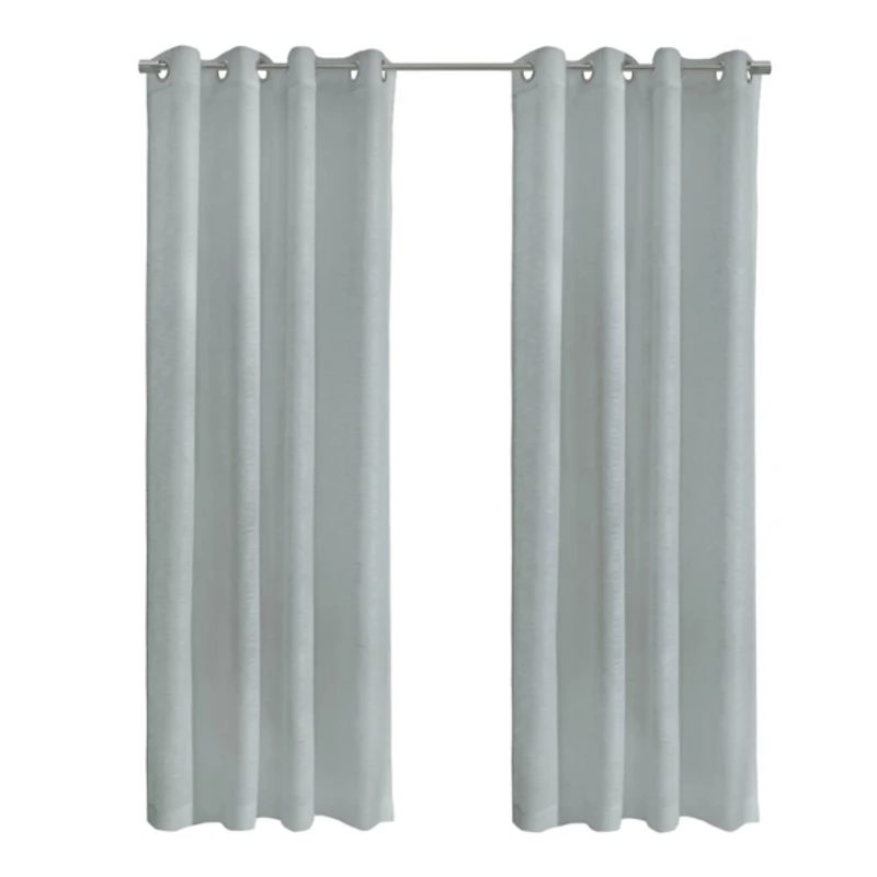 Gray Boucle Sheer Single Curtain Panel, 95 in.