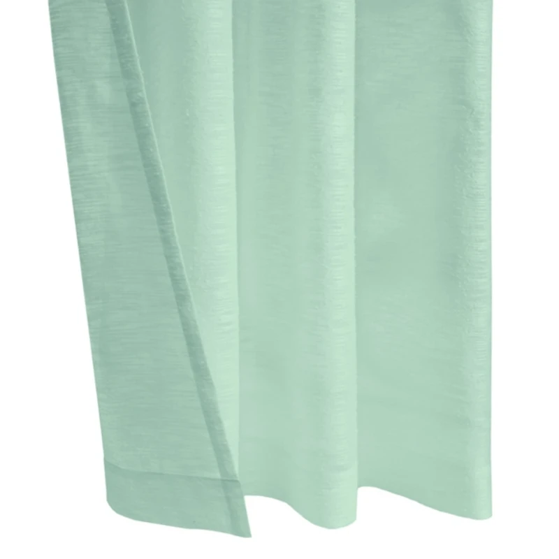Seafoam Green Boucle Sheer Curtain Panel, 95 in.