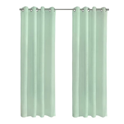Seafoam Green Boucle Sheer Curtain Panel