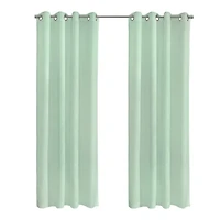 Seafoam Green Boucle Sheer Curtain Panel, 95 in.