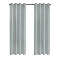 Gray Boucle Sheer Single Curtain Panel, 108 in.