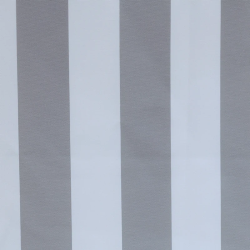 Gray Coastal Stripe Outdoor Curtain Panel