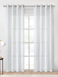 White Diamond Sheer Curtain Panel, 108 in.