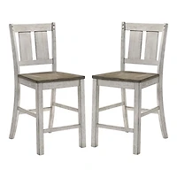Antique White & Ash Brown 2-pc. Counter Stool Set