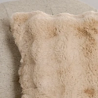 Taupe Faux Fur Bubble Pillow