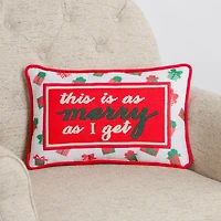 Merry as I Get Needlepoint Pillow