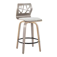 Gray Golia Swivel Counter Stools, Set of 2