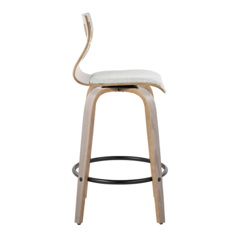 Gray Golia Swivel Counter Stools, Set of 2