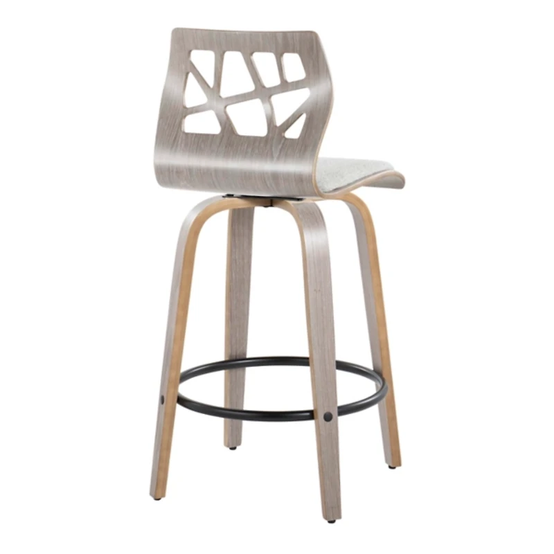 Gray Golia Swivel Counter Stools, Set of 2