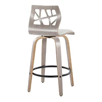 Gray Golia Swivel Counter Stools, Set of 2