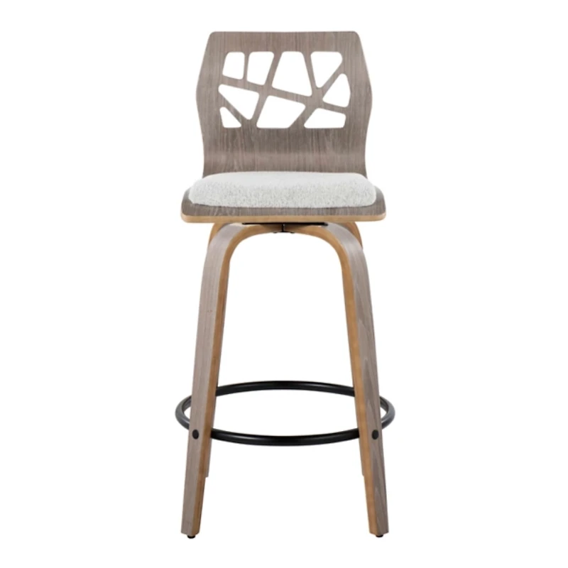 Gray Golia Swivel Counter Stools, Set of 2