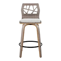 Gray Golia Swivel Counter Stools, Set of 2