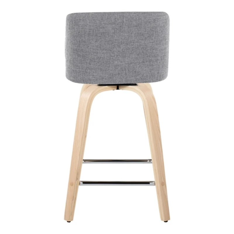 Gray Torino Upholstered Counter Stools, Set of 2