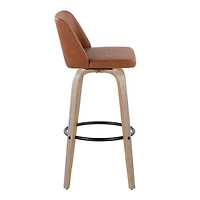 Brown Faux Leather Torino Bar Stools, Set of 2