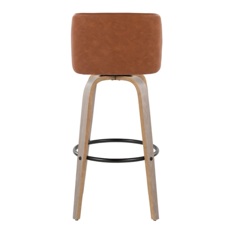 Brown Faux Leather Torino Bar Stools, Set of 2