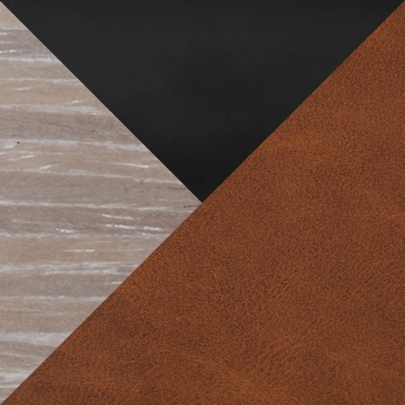 Brown Faux Leather Torino Bar Stools, Set of 2