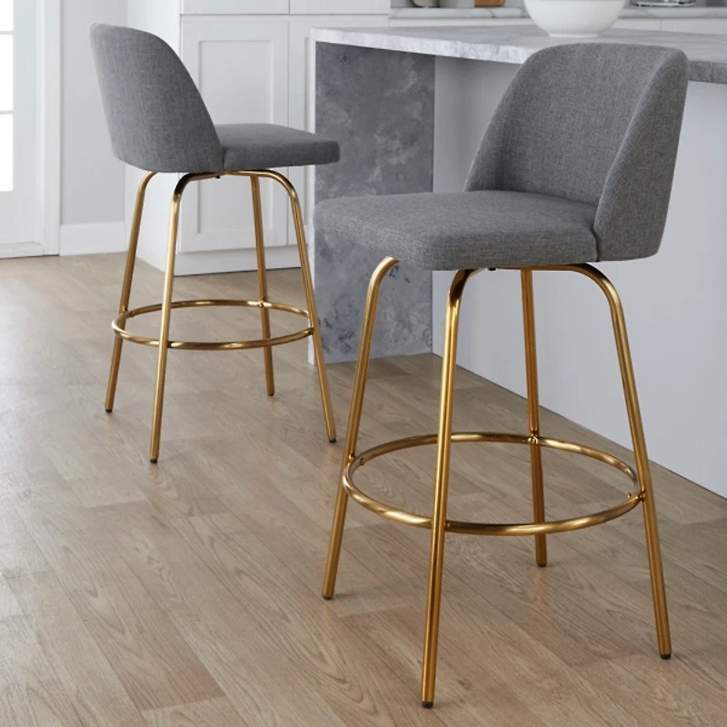 Torino Gold Leg Counter Stools