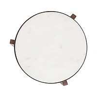 Bronze Angular Marble Accent Table