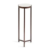 Bronze Angular Marble Accent Table