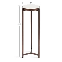 Bronze Angular Marble Accent Table