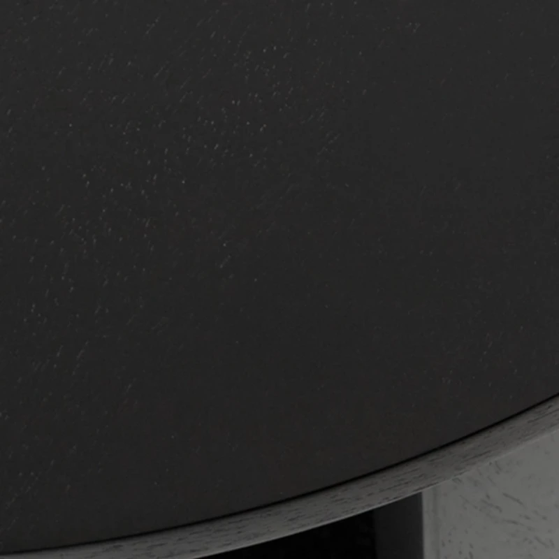 Black Wood Round Ford Coffee Table