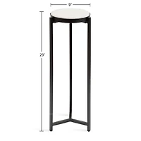 Black Angular Marble Accent Table