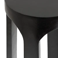 Black Round Wood Devon Accent Table