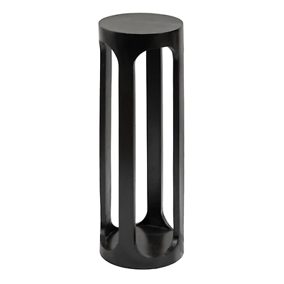 Black Round Wood Devon Accent Table