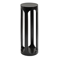 Black Round Wood Devon Accent Table
