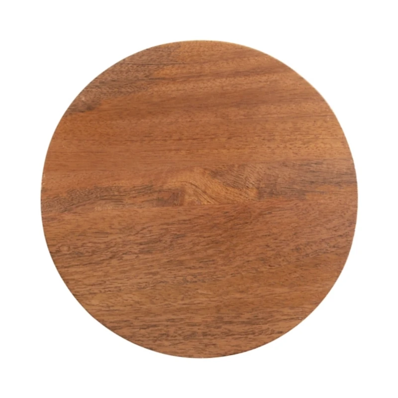 Walnut Round Wood Devon Accent Table