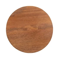 Walnut Round Wood Devon Accent Table