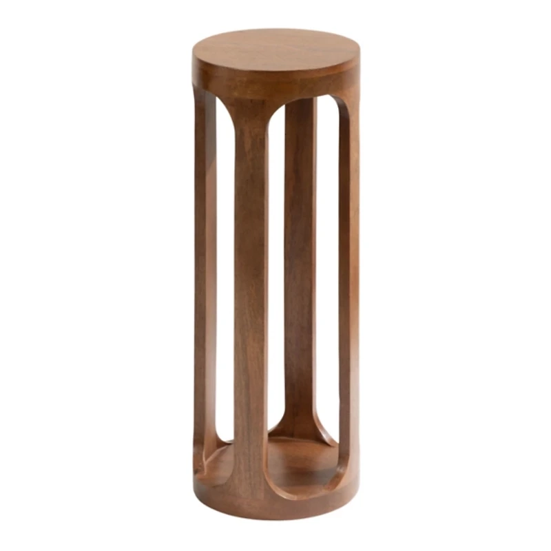 Walnut Round Wood Devon Accent Table